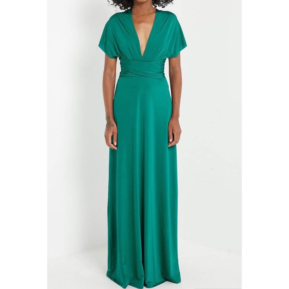 EMERALD Green Multi-Wear Wrap Maxi Dress